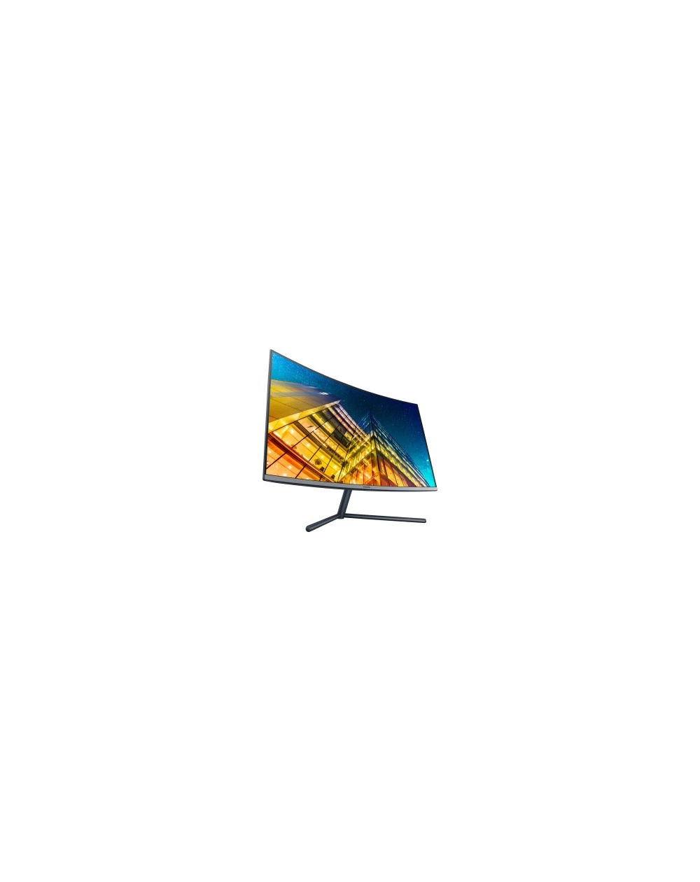 Le Samsung 32" incurvé UHD (LU32R590CWPXEN) offre une expérience immersive avec une résolution Ultra HD et un design élégant, idéal pour le travail et les loisirs.